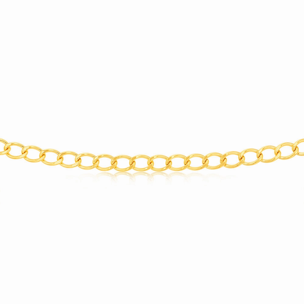 9ct Yellow Gold 150 Gauge Open Curb 50cm Chain