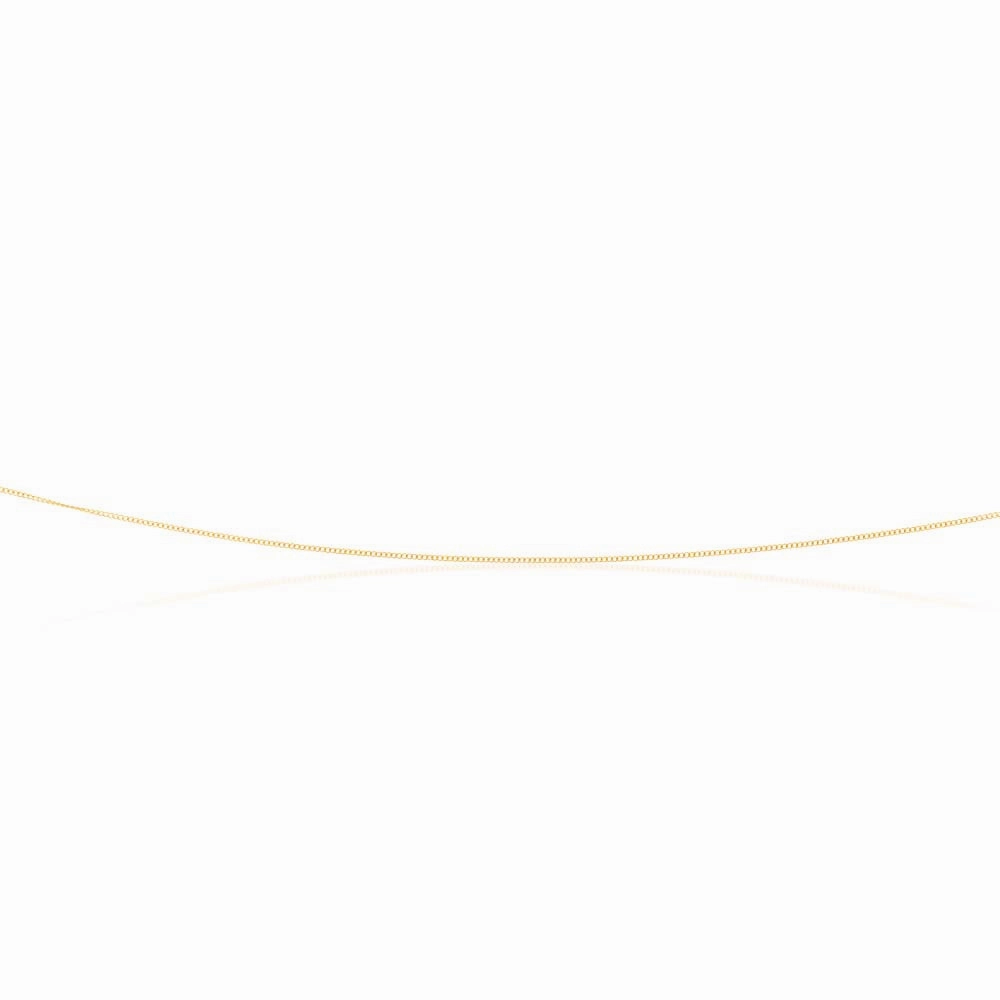 9ct Yellow Gold 18 Gauge Fine Curb 41cm Chain