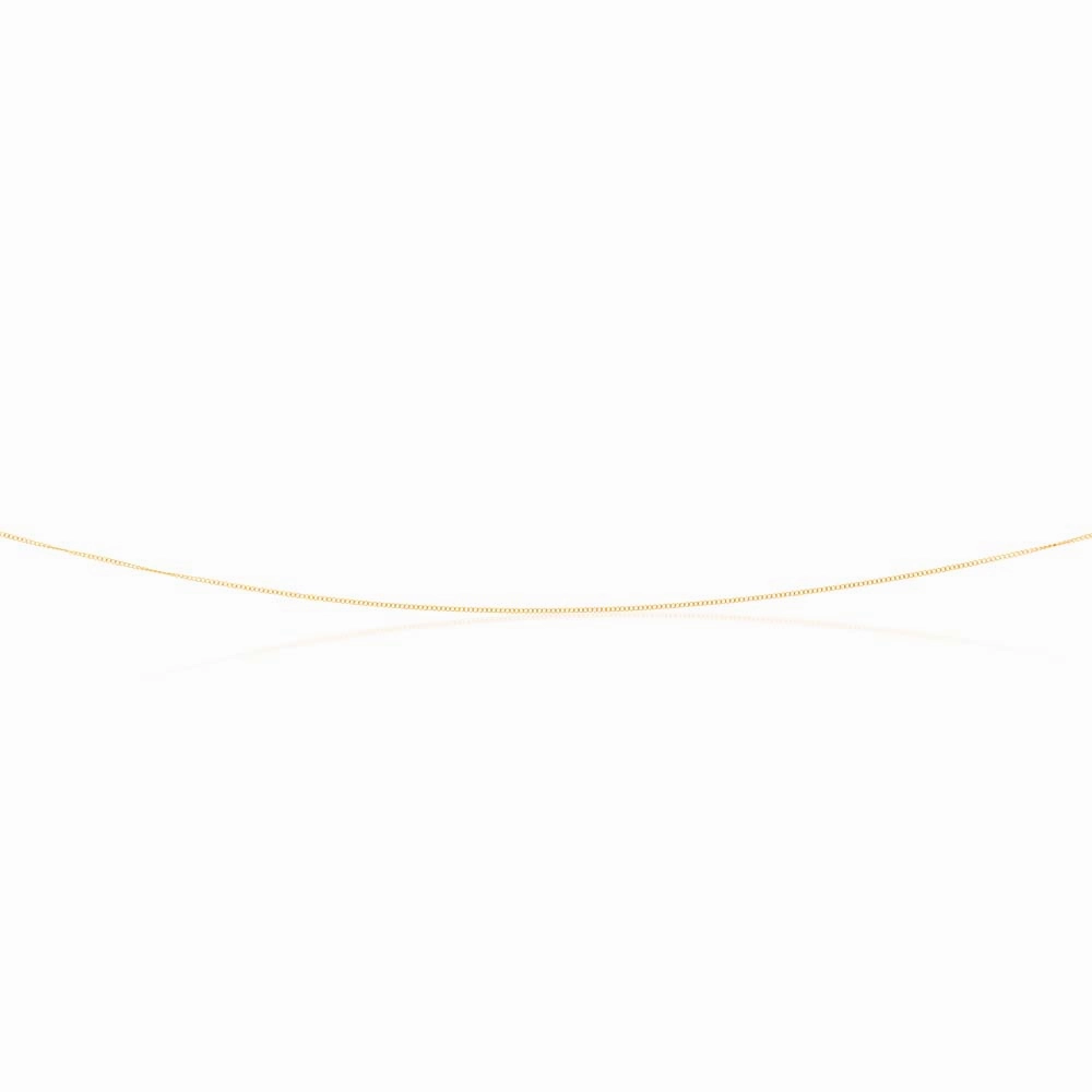 9ct Yellow Gold 18 Gauge Fine Curb 46cm Chain
