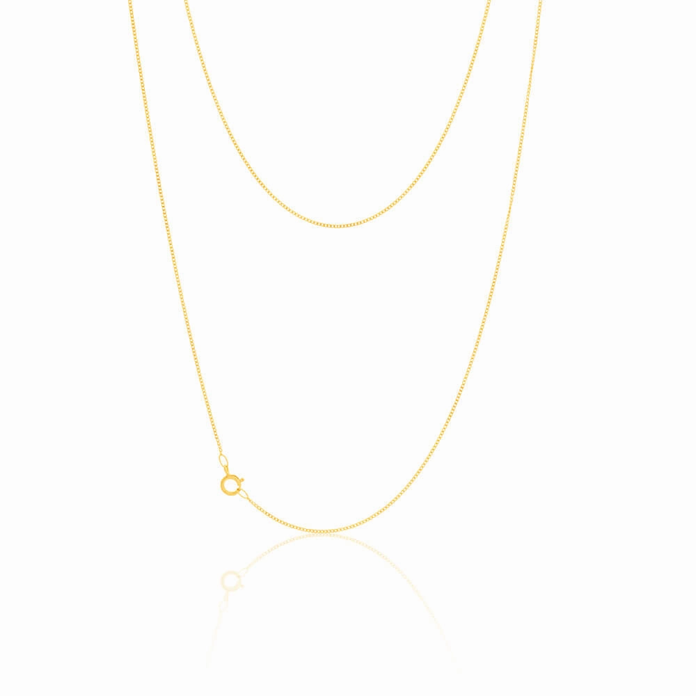 9ct Yellow Gold 22 Gauge Curb Chain