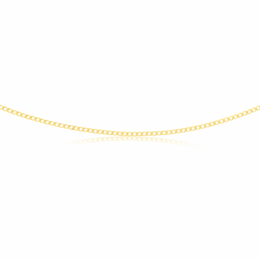 9ct Yellow Gold 40 gauge 40cm Curb Chain