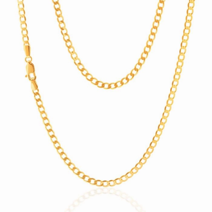 9ct Yellow Gold 45cm Curb Chain