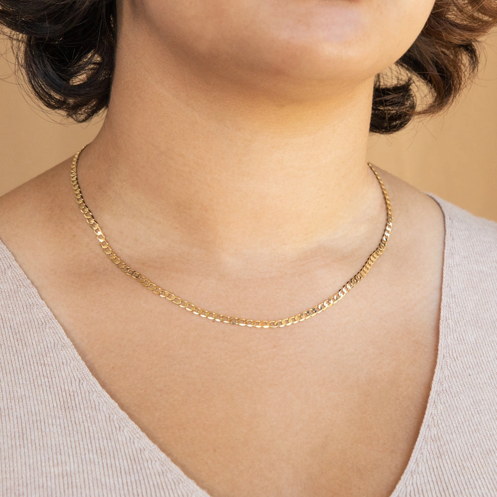 9ct Yellow Gold 45cm Curb Chain