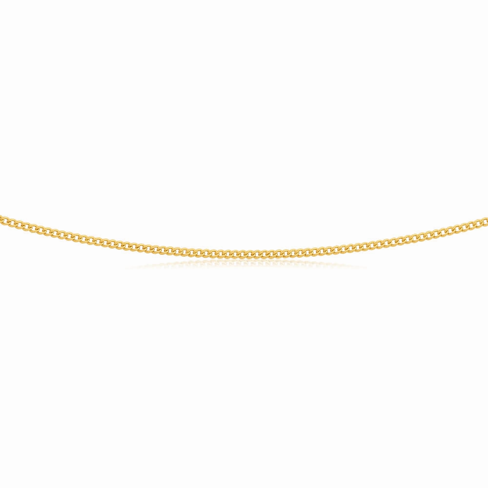 9ct Yellow Gold 50 Gauge Curb Chain 50cm