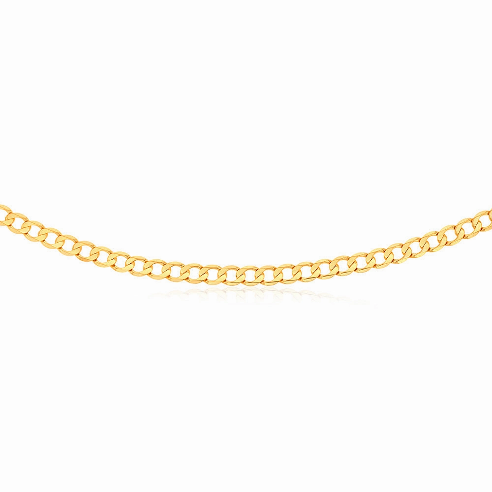 9ct Yellow Gold 55cm Curb Chain