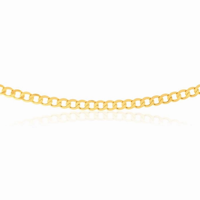 9ct Yellow Gold 55cm Curb Chain