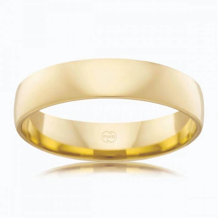 9ct Yellow Gold 5mm Classic Barrel Ezi Fit. Size Z