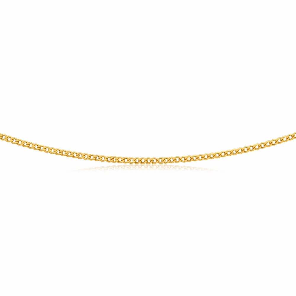 9ct Yellow Gold 60 Gauge Curb 45cm Chain