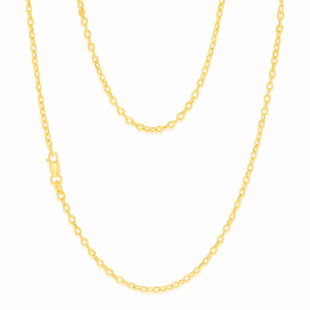 9ct Yellow Gold Belcher 60 Gauge 40cm Chain