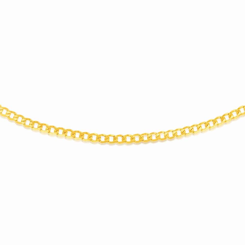 9ct Yellow Gold Copperfilled Curb 150 Gauge 60cm Chain
