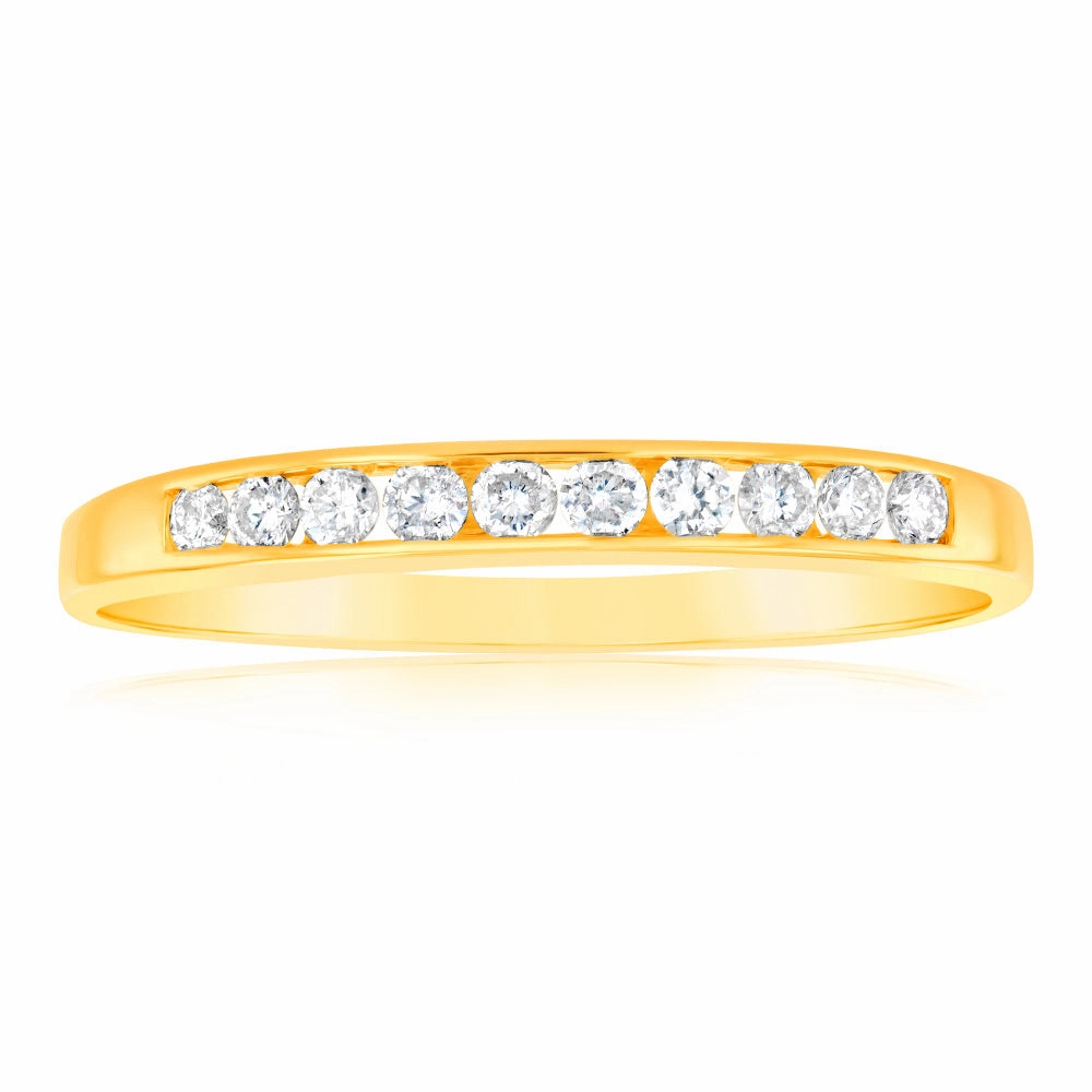 9ct Yellow Gold Divine Diamond Ring