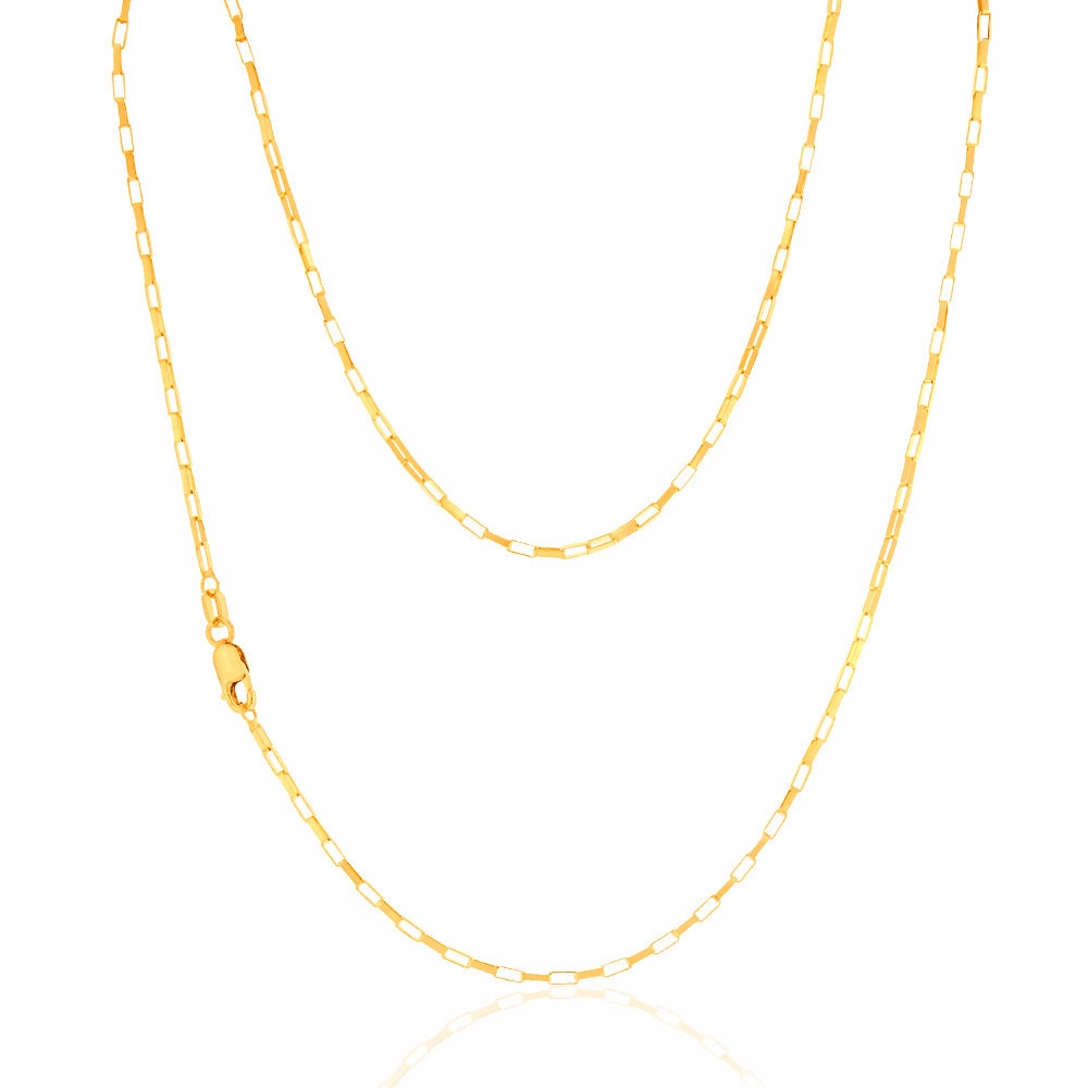 9ct Yellow Gold Fancy 26 Gauge 45cm Chain