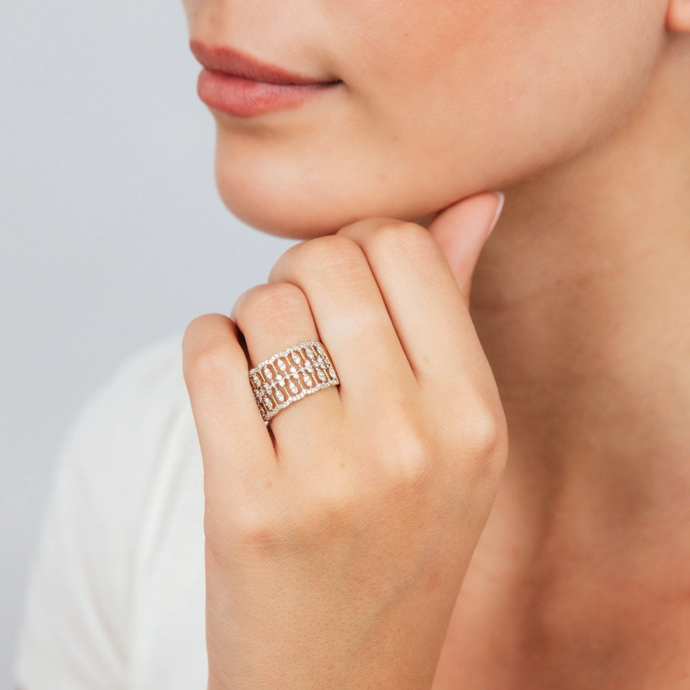 9ct Yellow Gold Fancy Ring in 0.40 Carat Natural Diamonds