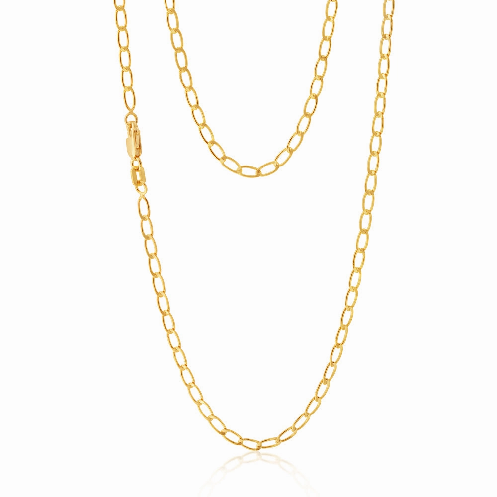 9ct Yellow Gold Filled 45cm Curb Chain