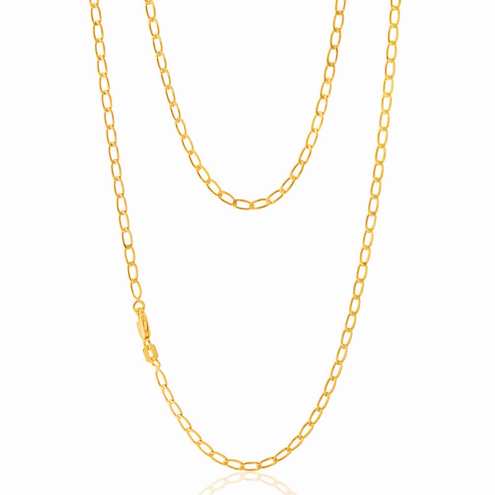 9ct Yellow Gold Filled 50cm Curb Chain