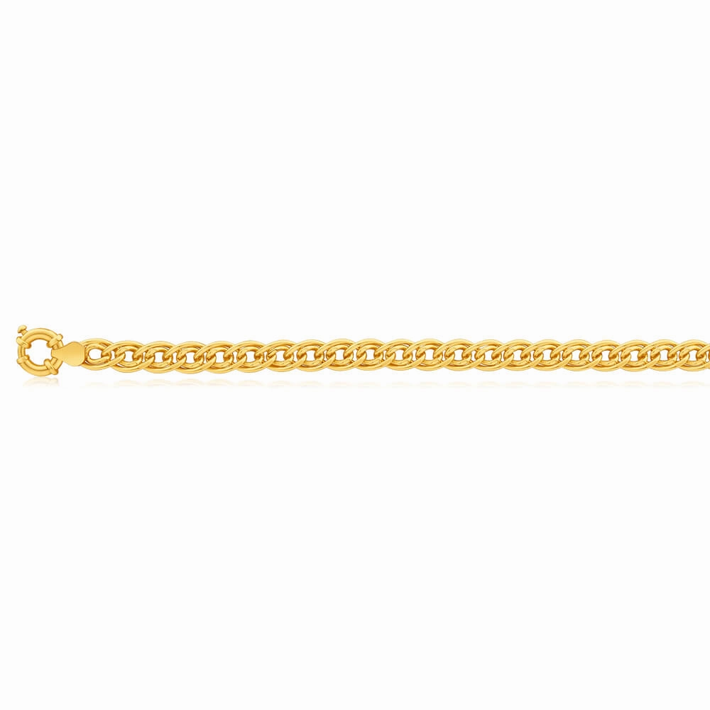 9ct Yellow Gold Filled Double Curb 45cm 140 Gauge Chain