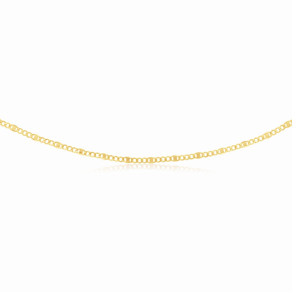 9ct Yellow Gold Silver Filled 1:3  Curb  Anchor 80 Gauge 45cm Chain