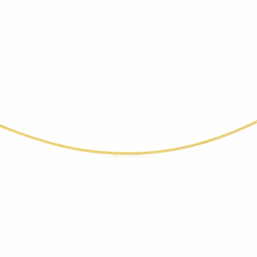 9ct Yellow Gold Silver Filled 45cm Curb Chain