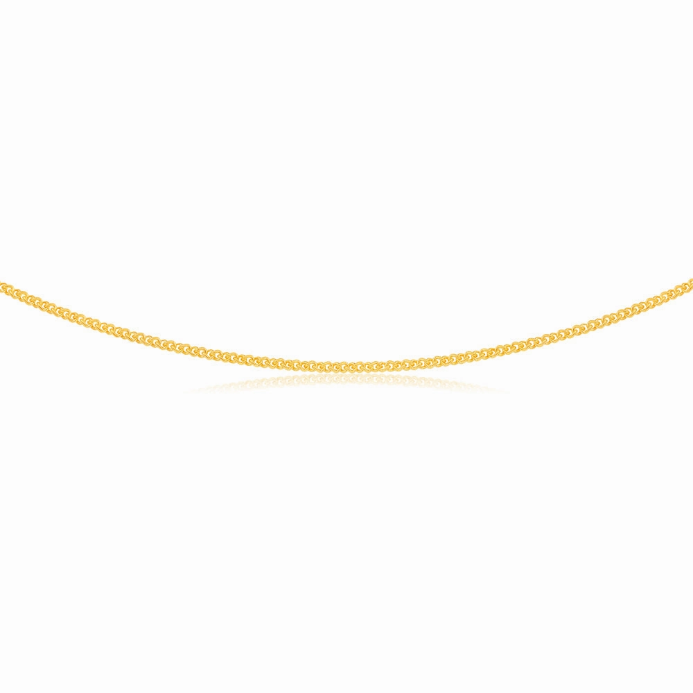 9ct Yellow Gold Silver Filled 50cm Chain 80gauge