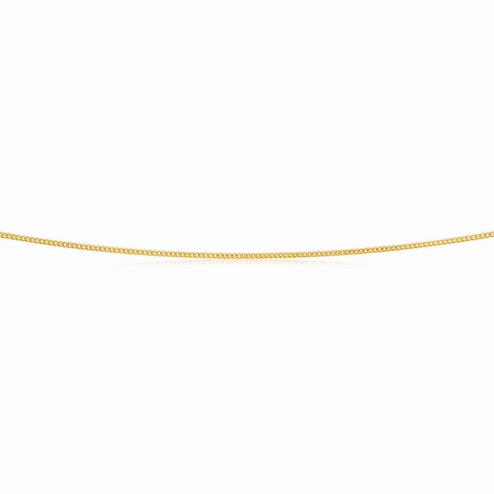 9ct Yellow Gold Silver Filled 50cm Curb Chain 30 gauge