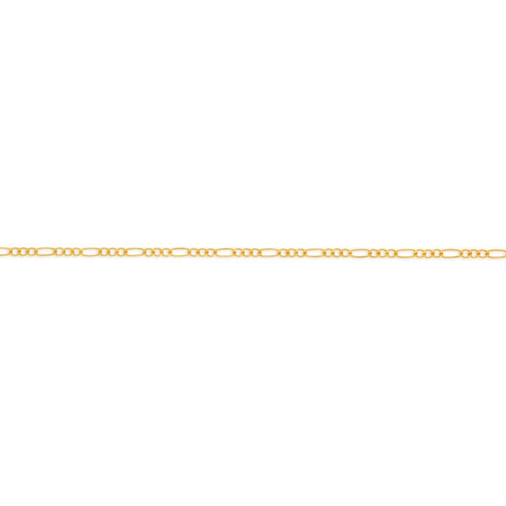 9ct Yellow Gold Silver Filled 50cm Figaro Chain 50 Gauge