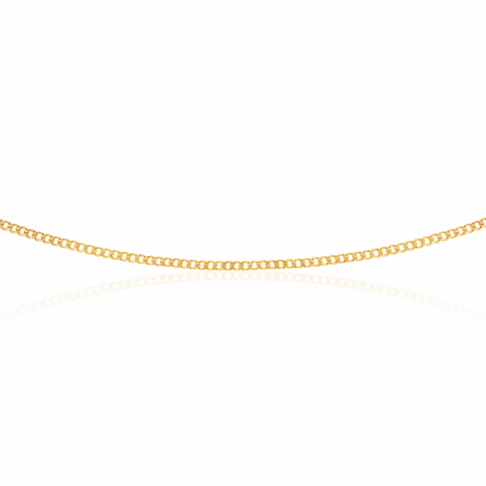 9ct Yellow Gold Silver Filled 70cm Curb Chain