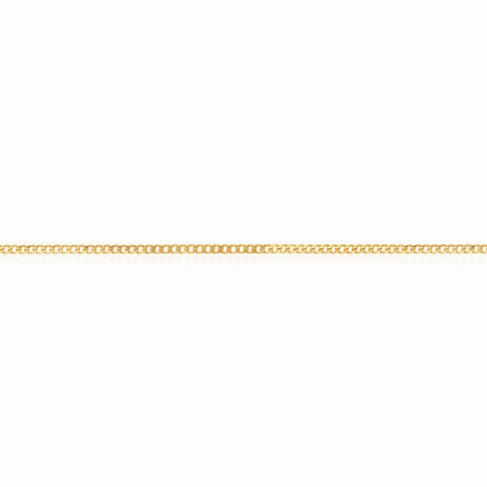 9ct Yellow Gold Silver Filled 70cm Curb Chain
