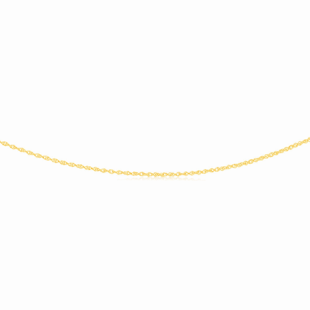 9ct Yellow Gold Silver-filled Fancy 45cm Chain
