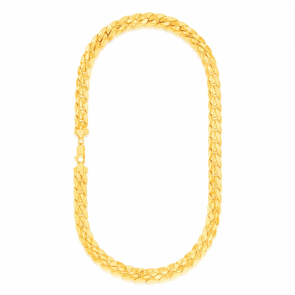 9ct Yellow Gold Silver-filled Fancy 50cm Chain
