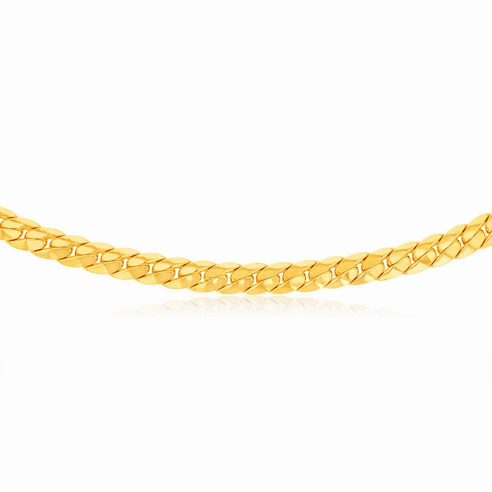 9ct Yellow Gold Silver-filled Fancy 50cm Chain