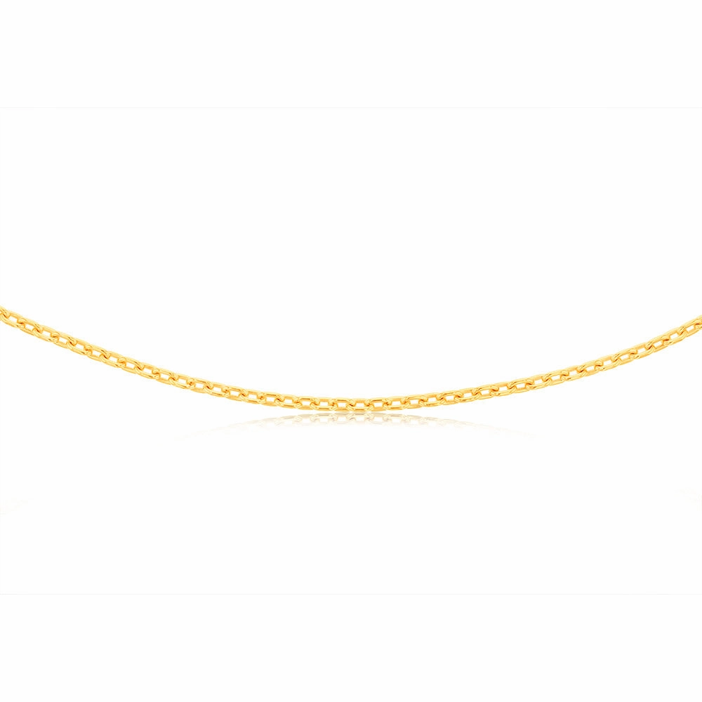 9ct Yellow Gold Silver-filled Fancy 50cm Chain