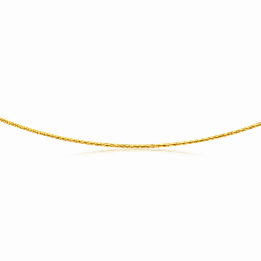 9ct Yellow Gold Silver Filled Snake 45cm Chain