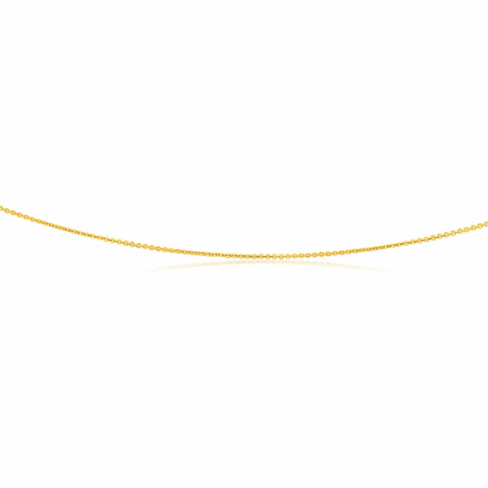 9ct Yellow Gold Silver Filled Trace 45cm Chain