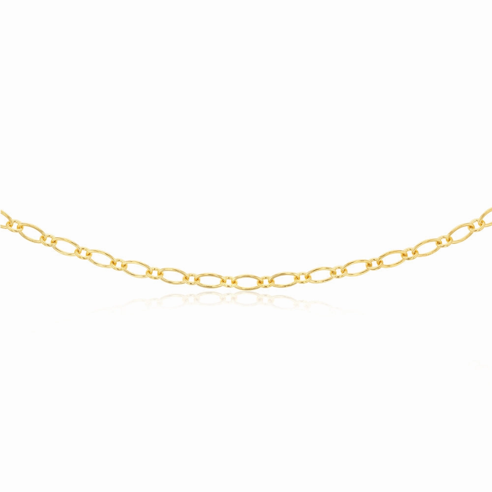 9ct Yellow Gold Silverfilled 120 Gauge 45cm Chain