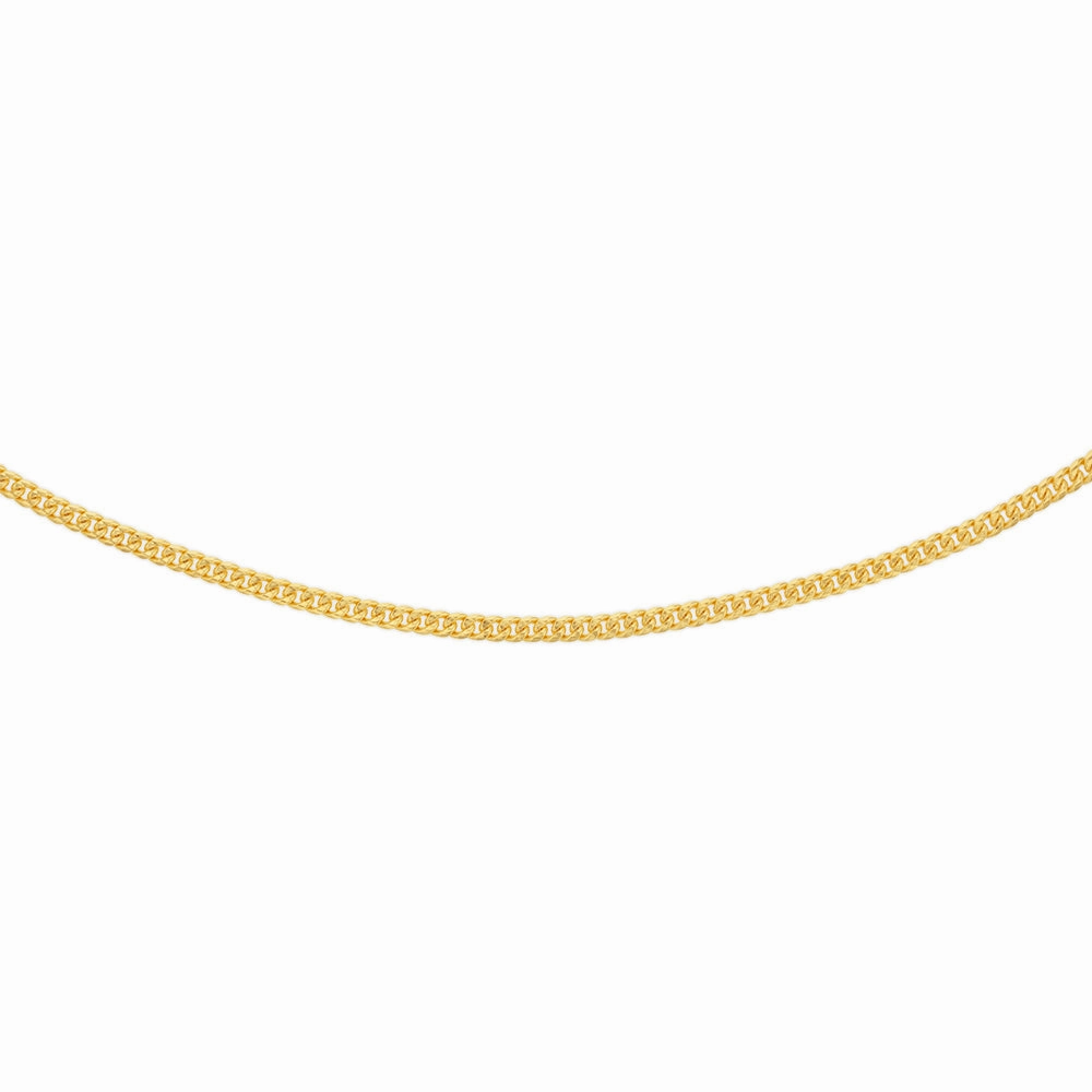 9ct Yellow Gold Silverfilled 120 Gauge 55cm Chain