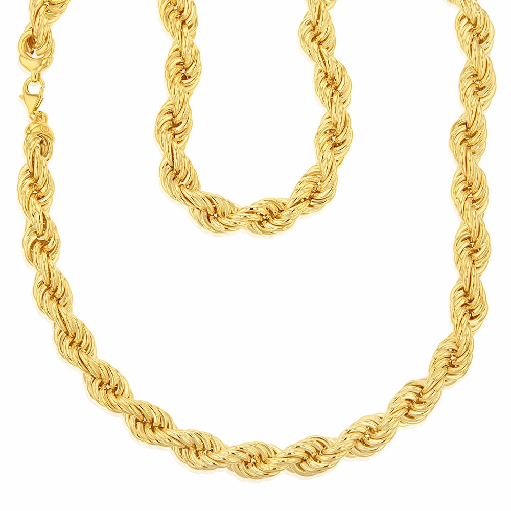 9ct Yellow Gold Silverfilled 200 Gauge 60cm Chain