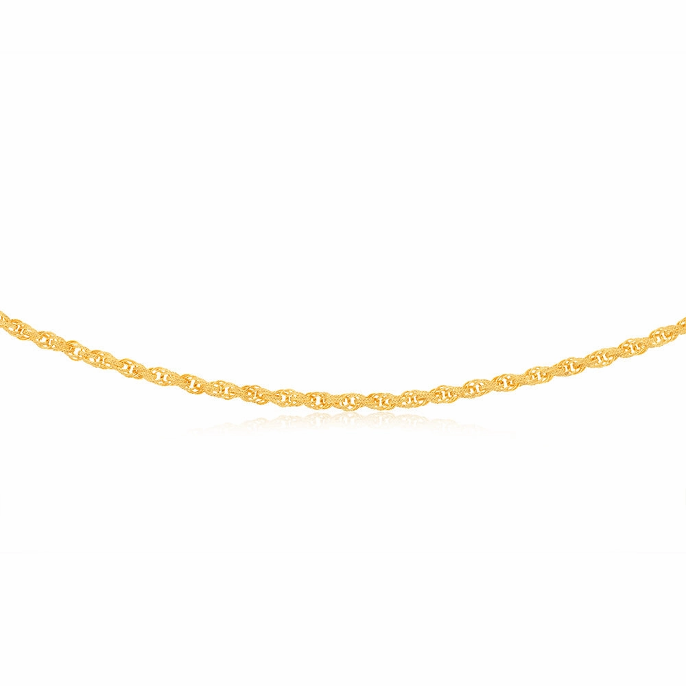 9ct Yellow Gold Silverfilled 45cm Fancy Chain