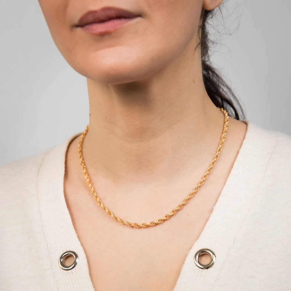 9ct Yellow Gold Silverfilled 45cm Fancy Chain