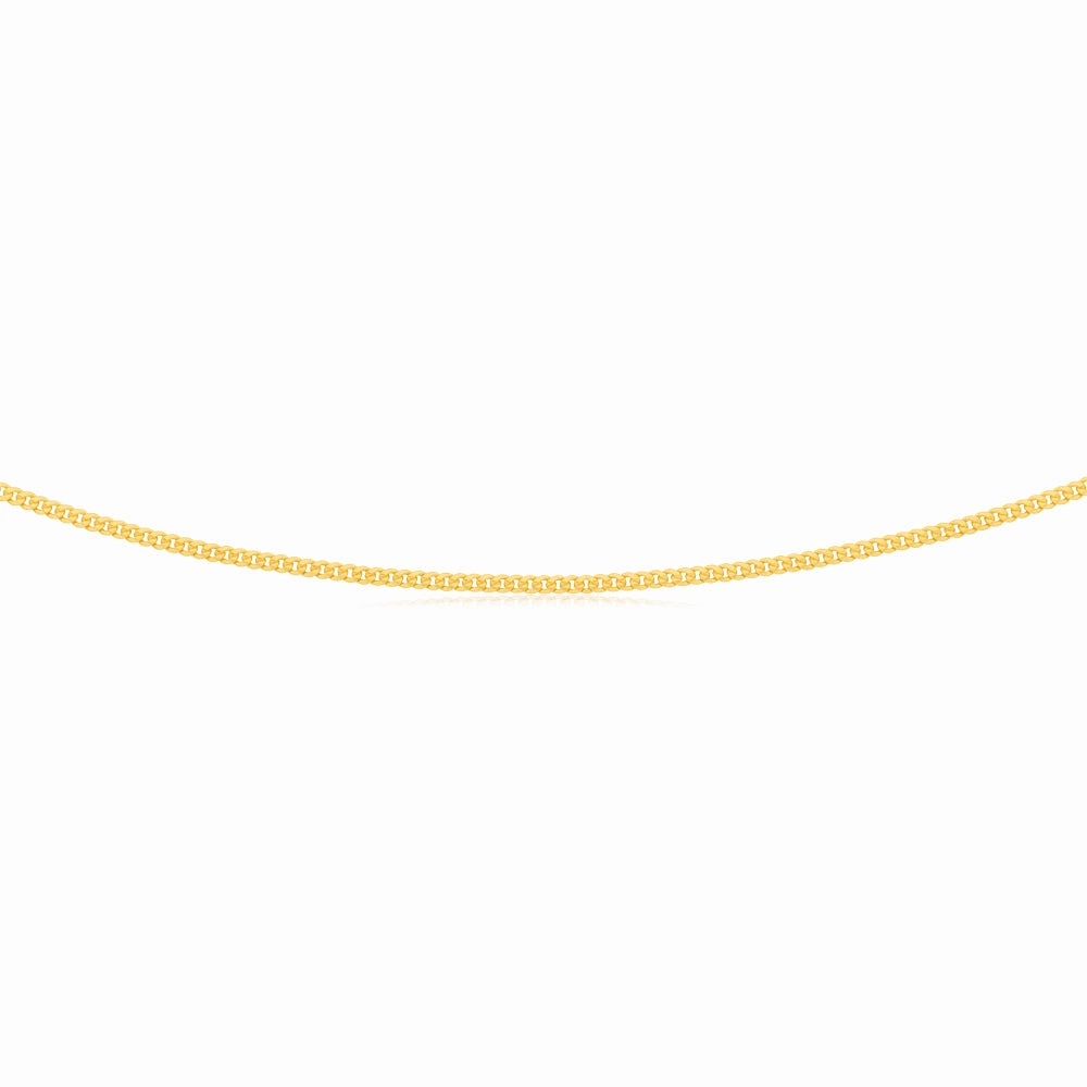9ct Yellow Gold Silverfilled 50cm Curb Chain
