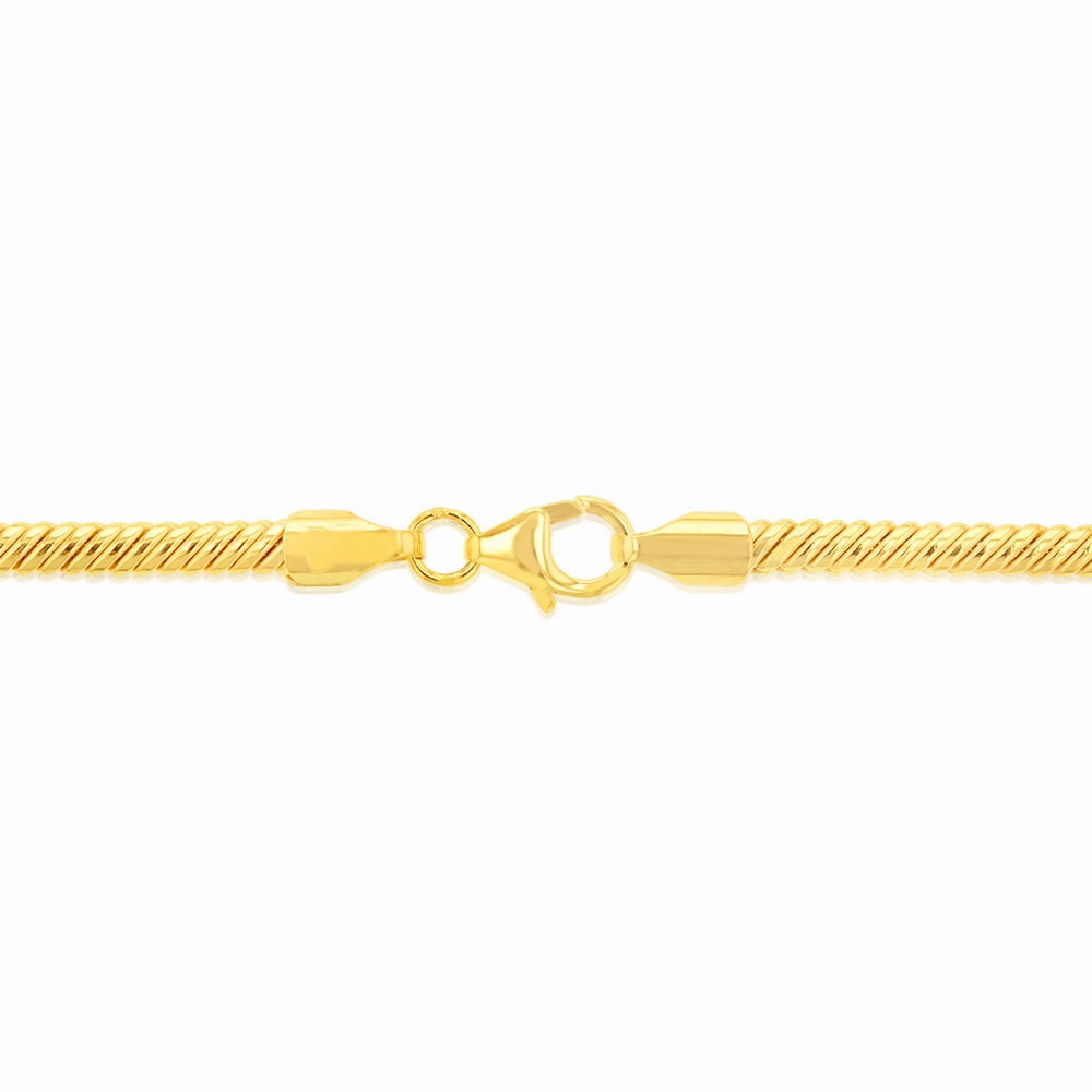 9ct Yellow Gold Silverfilled 90 Gauge 45cm Snake Chain