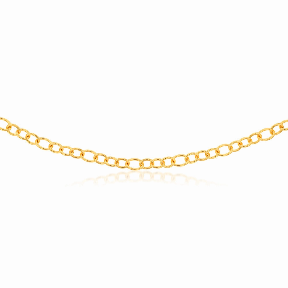 9ct Yellow Gold Silverfilled Belcher 45cm Chain