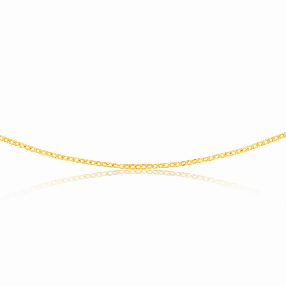 9ct Yellow Gold Silverfilled Fancy 45cm Chain