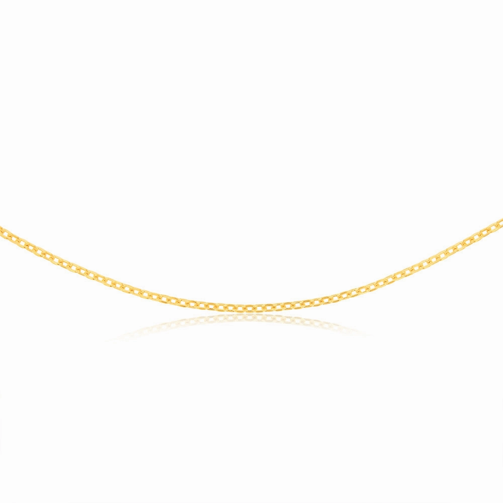 9ct Yellow Gold Silverfilled Fancy 45cm Chain