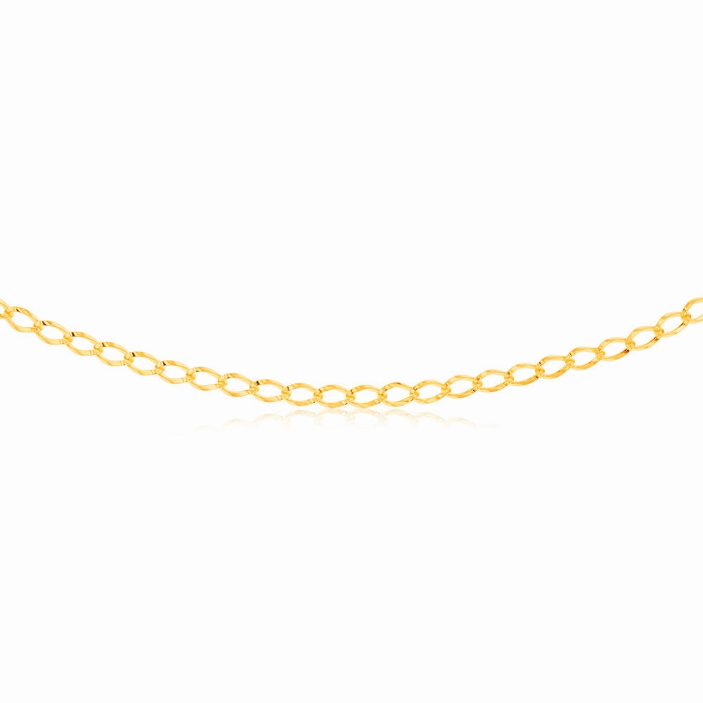 9ct Yellow Gold Silverfilled Fancy 45cm Chain