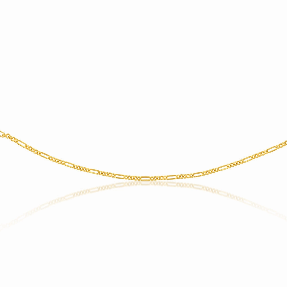 9ct Yellow Gold Silverfilled Fancy 50cm Chain