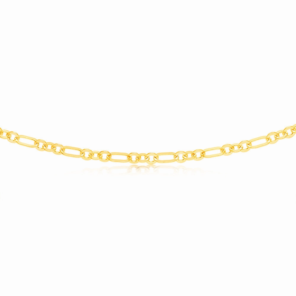 9ct Yellow Gold Silverfilled Fancy 50cm Chain