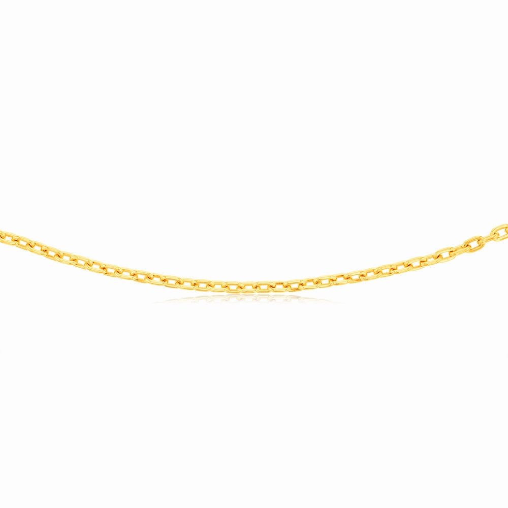 9ct Yellow Gold Silverfilled Fancy 55cm Chain