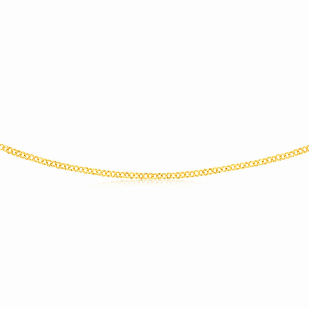 9ct Yellow Gold Silverfilled Fancy Belcher 50cm Chain
