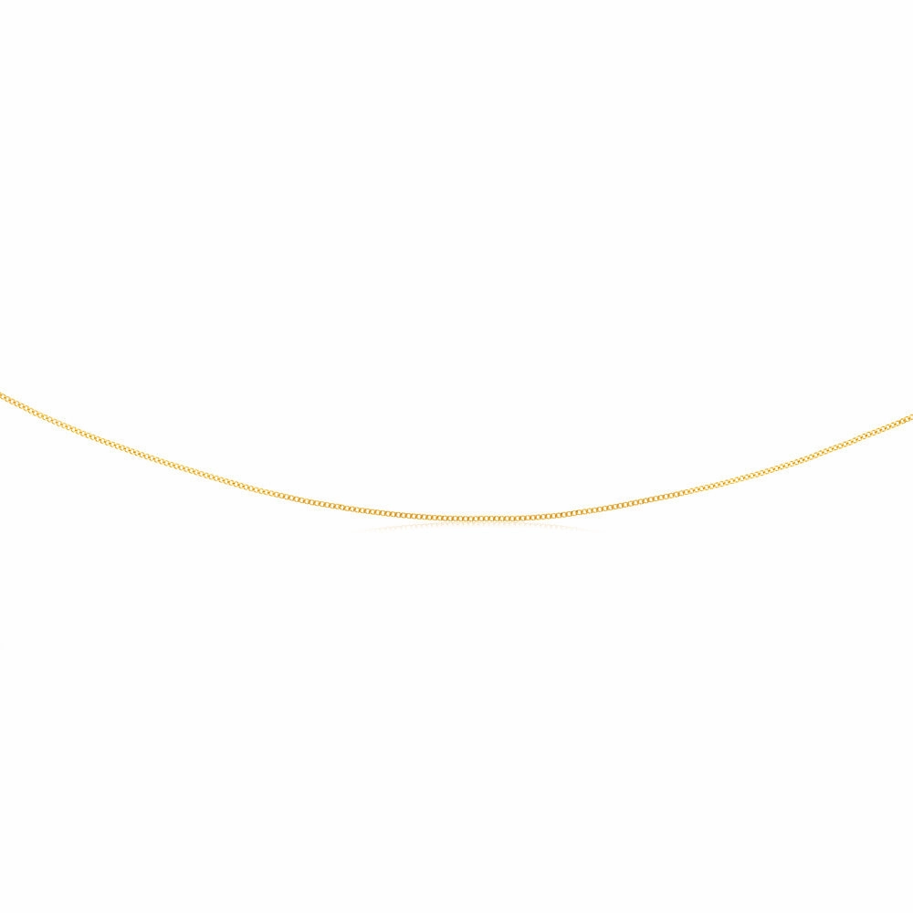 9ct Yellow Solid Gold 31 Gauge Curb 41cm Chain