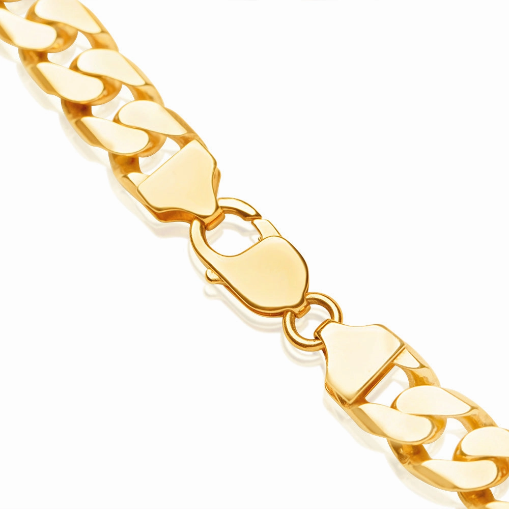 9ct Yellow Solid Gold 350 Gauge 55cm Curb Chain